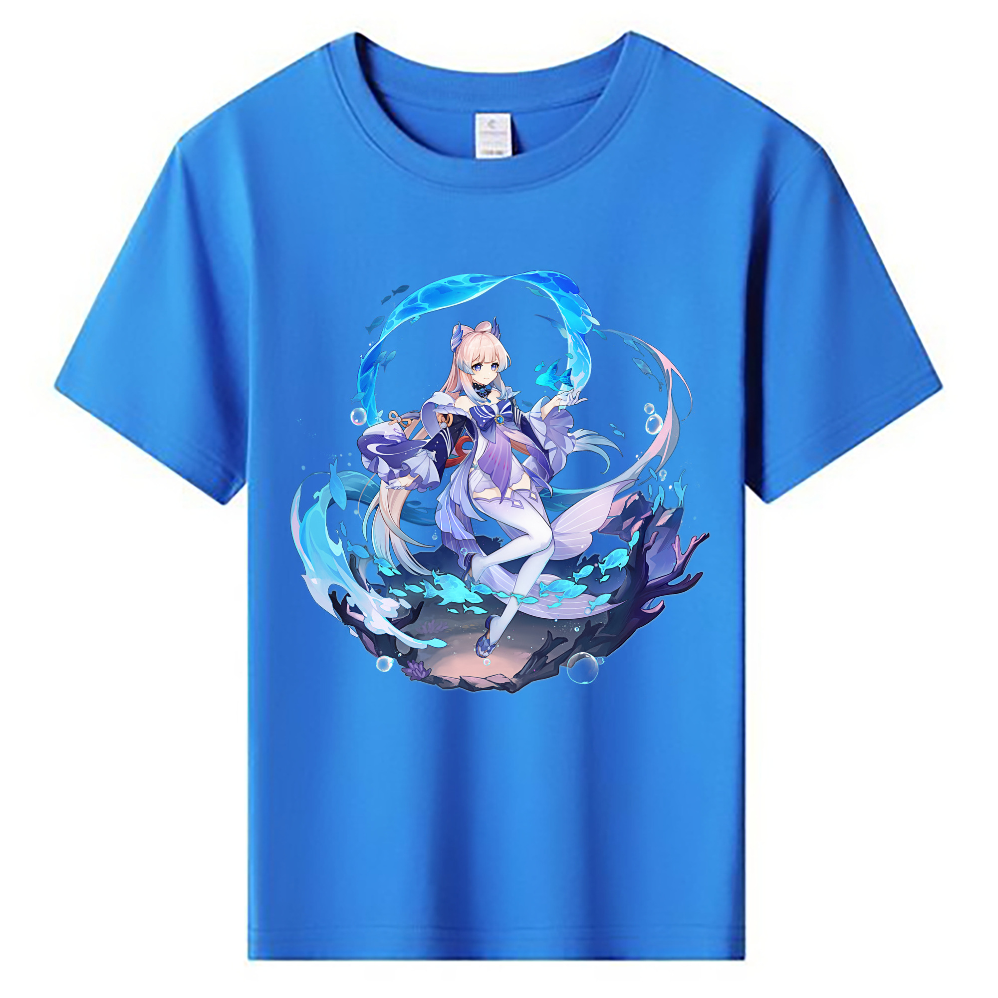 げんし神 珊瑚宮心海 サンゴノミヤ・ココミ genshin Sangonomiya Kokomi 綿100％キッズTシャツ（フロントプリント）